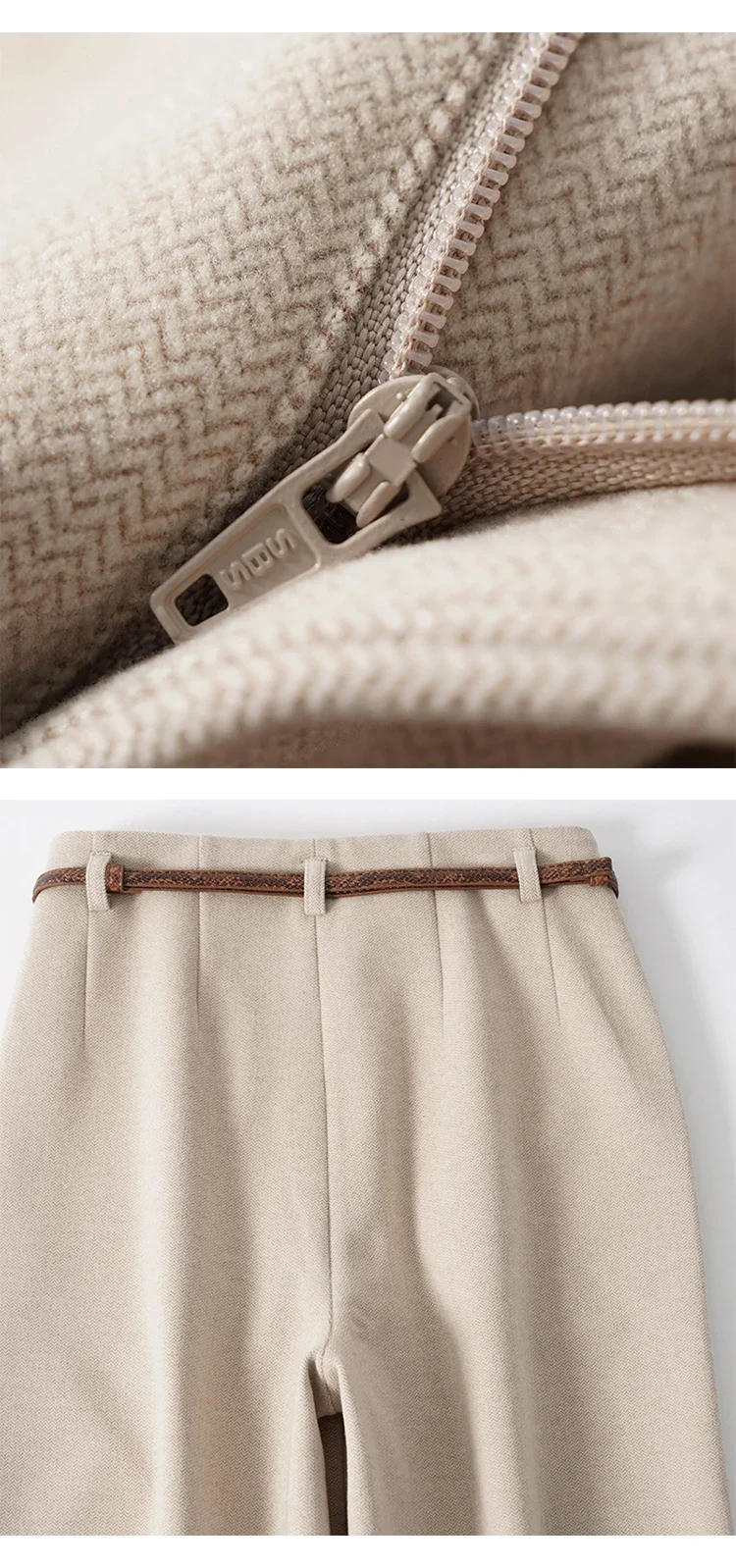 Wool Pants Women 20234New Fashion Office Ladies High Waist Wide Leg Pants Casual Loose Solid Straight Full Length Pants