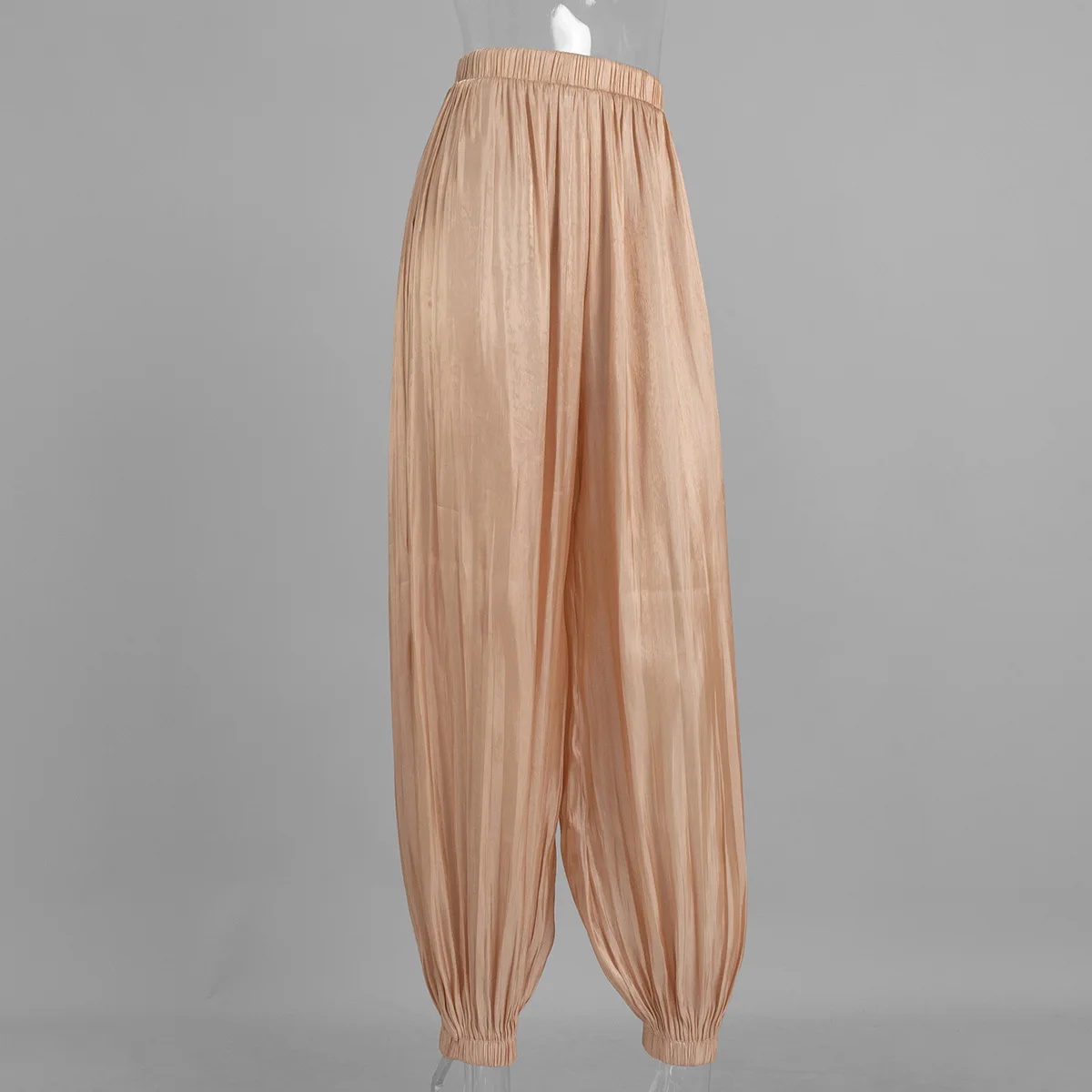 Bornladies 2026 Spring Summer New Women's Pants Glossy Street Fashion Low Waist Tight Foot Drop Pants