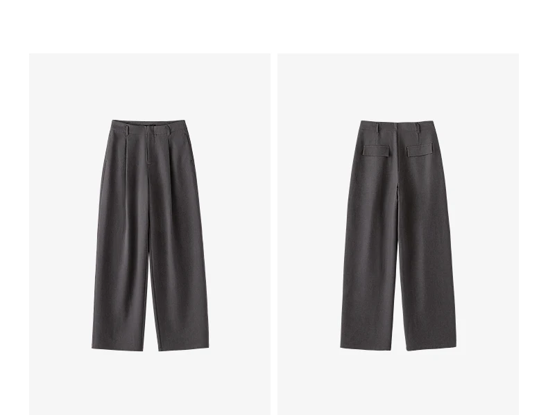 TOYOUTH Women's High Waist Pleated Suit Wide Leg Pants Fall 2026 Drapey Slimming Office Commute