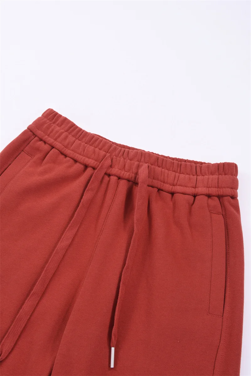 Streetwear Women Cotton Straight Pants High Waist Drawstring Sweatpants Loose Casual Trousers Female Autumn Winter Sport Pants