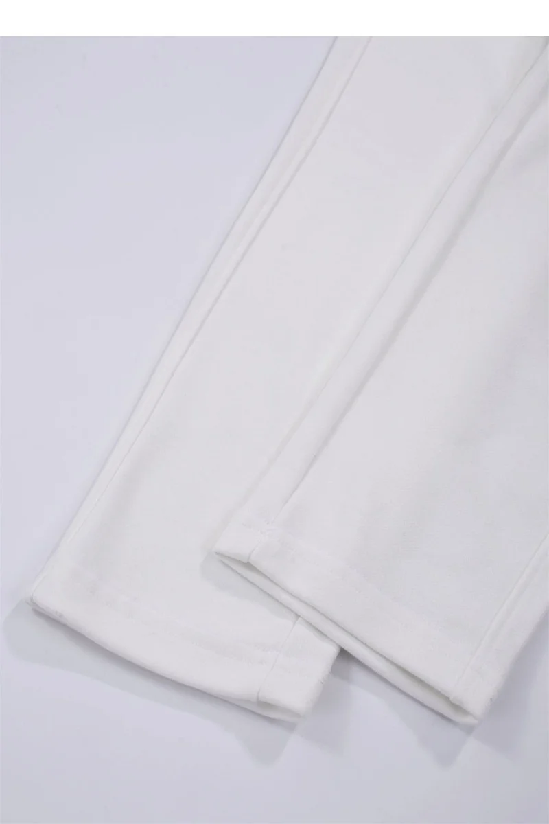 Streetwear Women Cotton Straight Pants High Waist Drawstring Sweatpants Loose Casual Trousers Female Autumn Winter Sport Pants