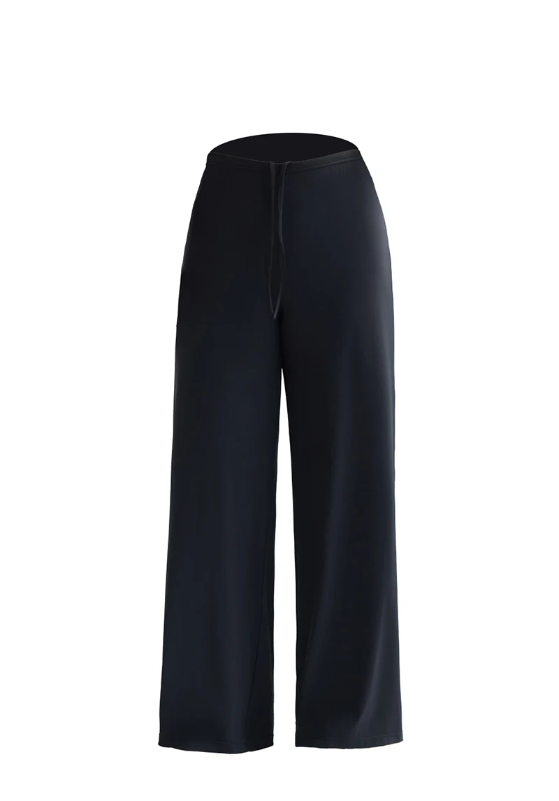 BIVIGAOS Spring Summer Drape Effect Yoga Pants Women Drawstring Loose Casual Lazy Style Ftness Straight Leg Sport Wide Leg Pants