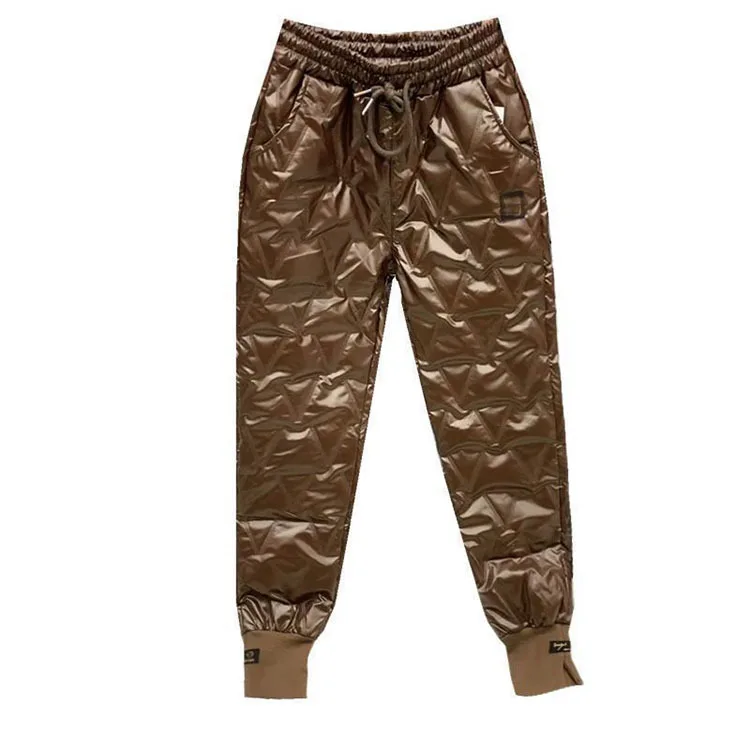 Autumn Cotton Trousers for Women's Snow Outerwear 2022 Winter New High Waist Thick Casual Feet Harem Pants Warm Casual Pants