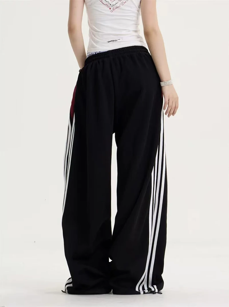 American Star Embroidered Sweatpants Women High Waist Streetwear Loose Mujer Jogging Pants Y2K Hip Hop Punk Straight Trousers