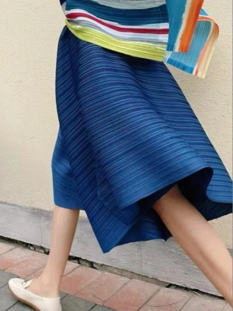 Korean Summer Wide Leg Pants 2025 New Bottoms High Waist Folds Irregular Trousers Solid Color Vintage Pantalon Femme Ropa Mujer