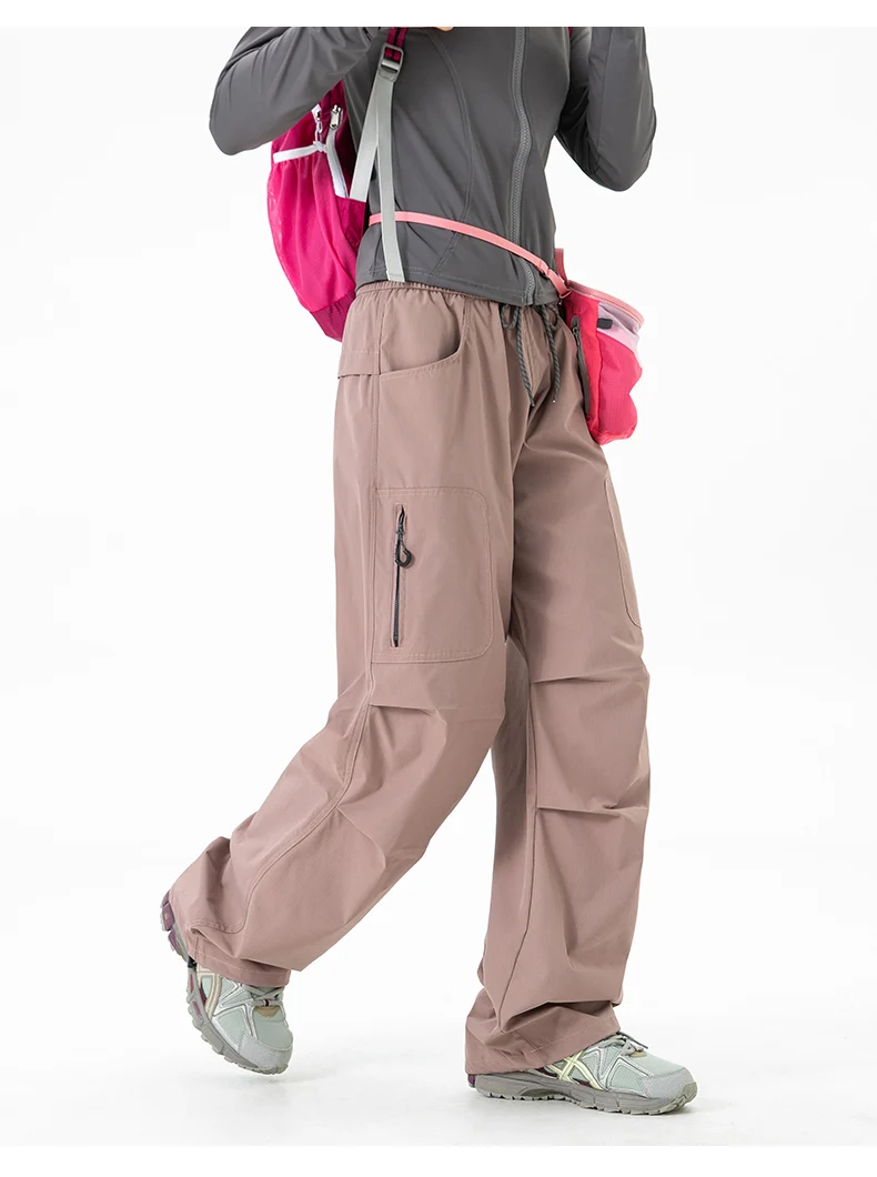 CHRLCK Women Waterproof Hiking Pants Autumn Mountaineering Cargo Pants Breathable Fishing Camping Cycling Trekking Trousers
