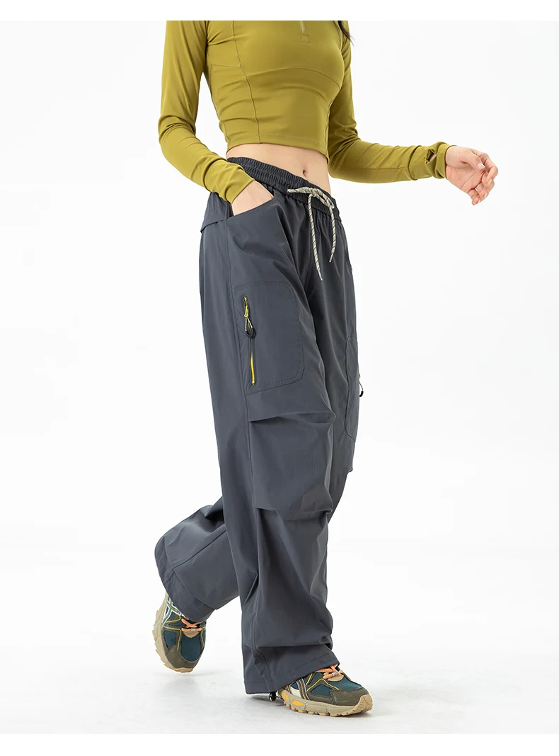 CHRLCK Women Waterproof Hiking Pants Autumn Mountaineering Cargo Pants Breathable Fishing Camping Cycling Trekking Trousers