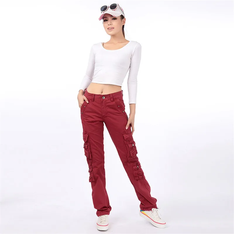 Cotton Pantalon Femmes 2026 Men Women Workout Military Multi-Pocket Baggy Cargo Pants Loose Straight trousers Hip Hop Pants 3362