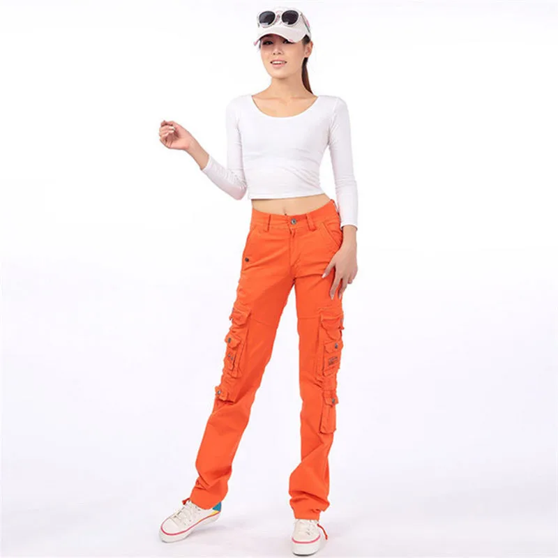 Cotton Pantalon Femmes 2026 Men Women Workout Military Multi-Pocket Baggy Cargo Pants Loose Straight trousers Hip Hop Pants 3362