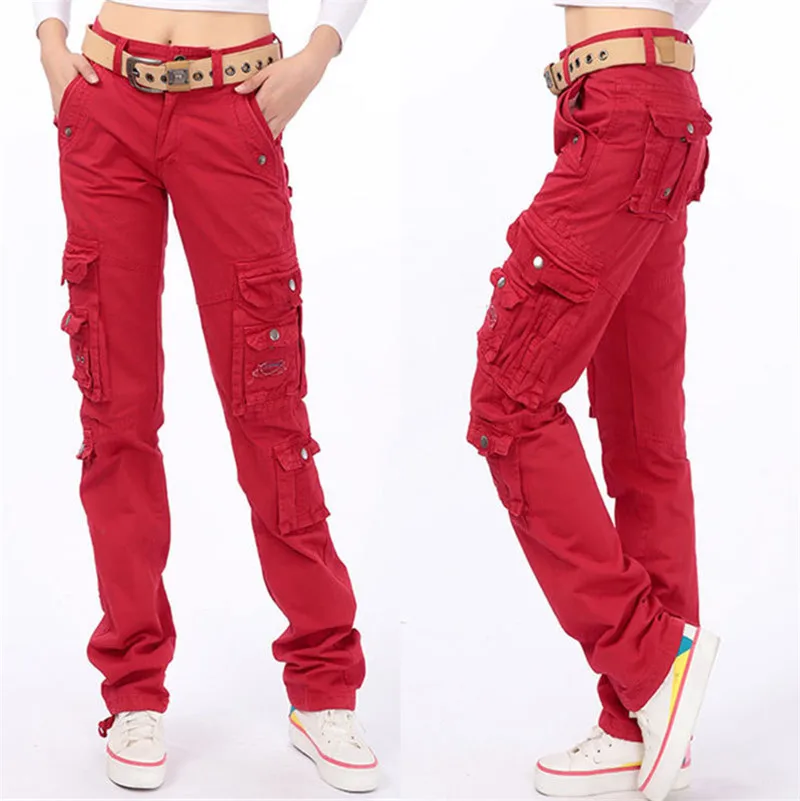Cotton Pantalon Femmes 2026 Men Women Workout Military Multi-Pocket Baggy Cargo Pants Loose Straight trousers Hip Hop Pants 3362