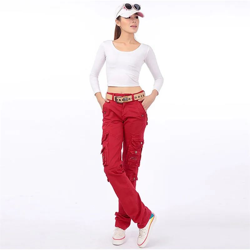 Cotton Pantalon Femmes 2026 Men Women Workout Military Multi-Pocket Baggy Cargo Pants Loose Straight trousers Hip Hop Pants 3362