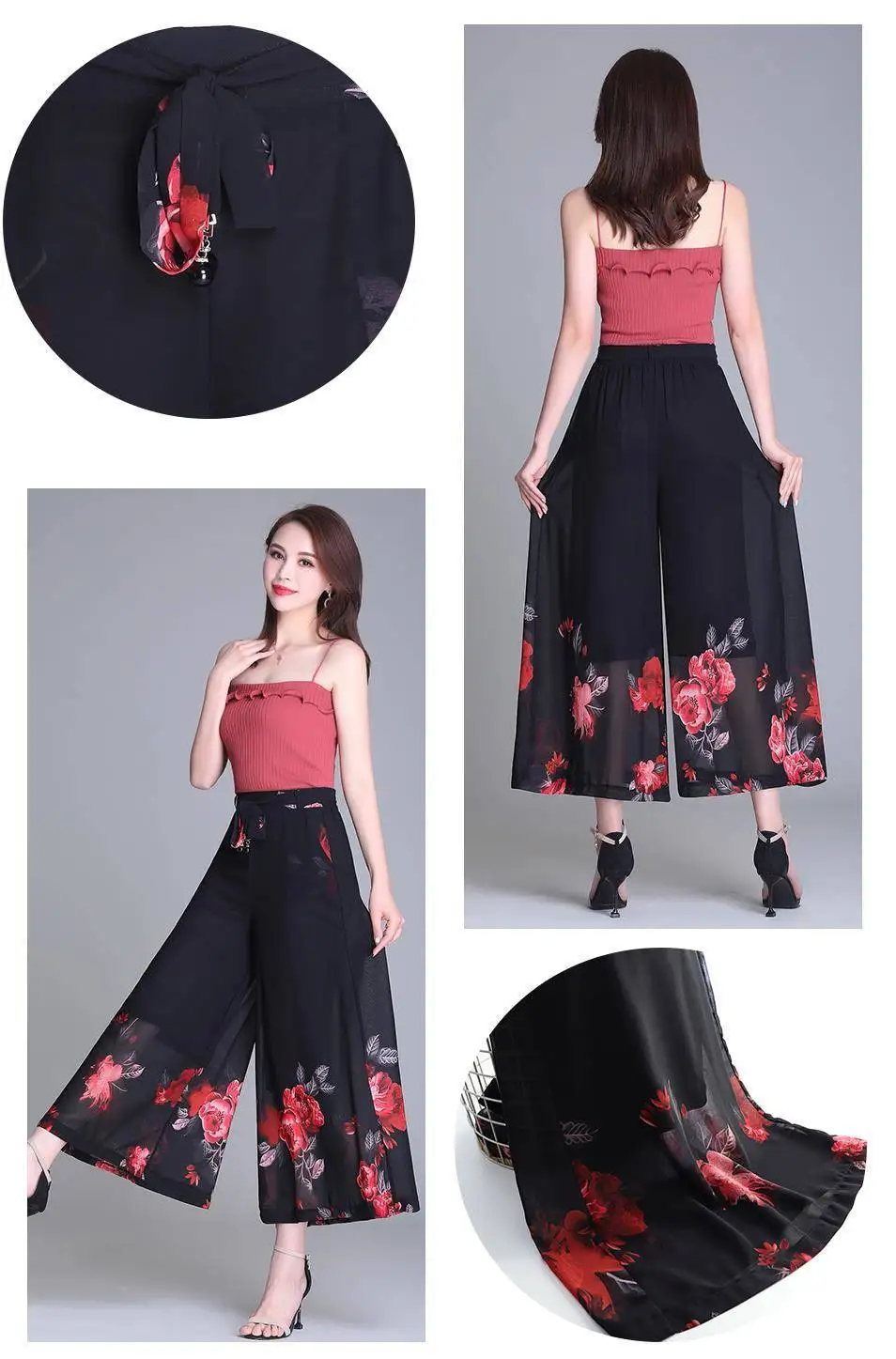 Black 10 Style Can Choose Women Pants Waist Strap Female Trousers Vetement Femme 2023 Wide Leg Pant Korean Fashion Harajuku