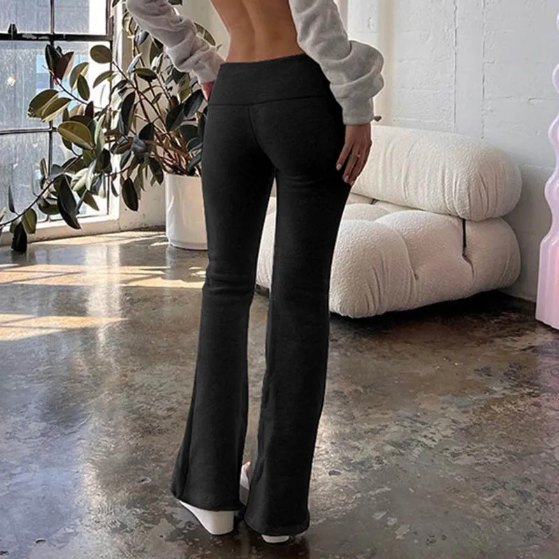 Stripe Drawstring Elastic Low Waist Baggy Sweatpants Women Casual Loose Straight Leg Pants Leisure Summer Streetwear Trousers
