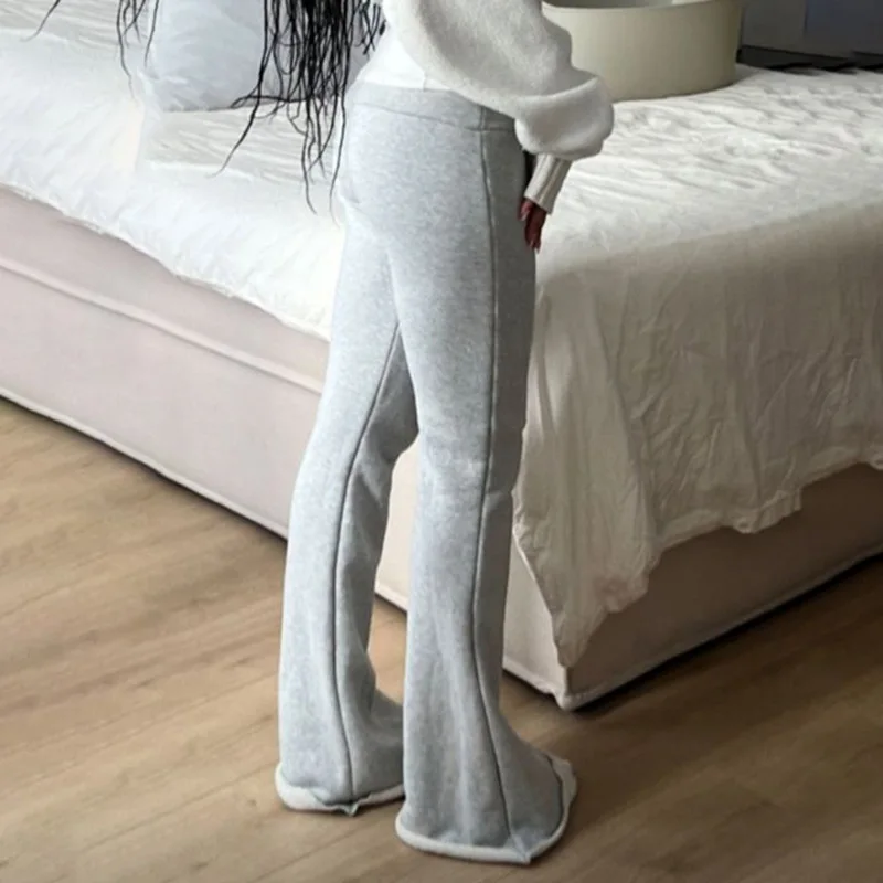 Stripe Drawstring Elastic Low Waist Baggy Sweatpants Women Casual Loose Straight Leg Pants Leisure Summer Streetwear Trousers