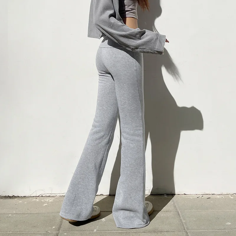 Stripe Drawstring Elastic Low Waist Baggy Sweatpants Women Casual Loose Straight Leg Pants Leisure Summer Streetwear Trousers