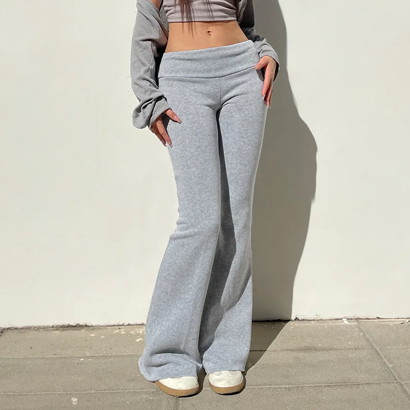 Stripe Drawstring Elastic Low Waist Baggy Sweatpants Women Casual Loose Straight Leg Pants Leisure Summer Streetwear Trousers