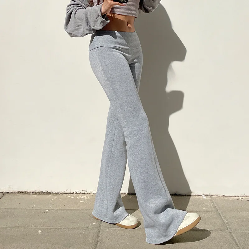 Stripe Drawstring Elastic Low Waist Baggy Sweatpants Women Casual Loose Straight Leg Pants Leisure Summer Streetwear Trousers