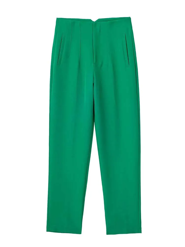 2025 Pencil Women Pants High Waist Pants for Women With Seam Detail Streetwear Woman Ankle Trousers Autumn Office Wear Pant