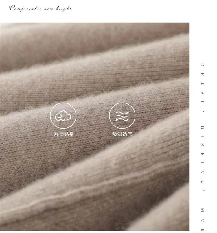 100% Pure Wool Pants Cashmere Wide Leg Trousers Women's Long Britches Knit Loose Daks Casual Pants Autumn Winter High Waist Daks