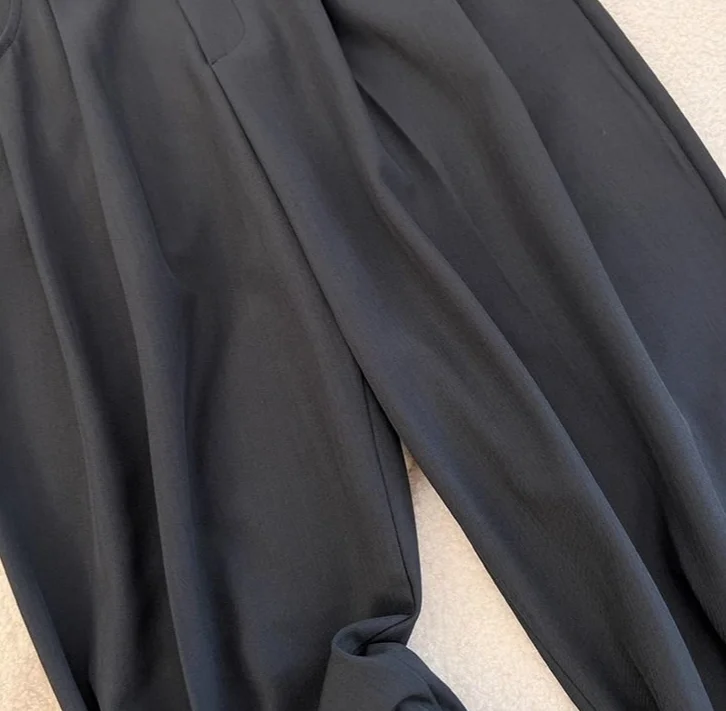 Spring Autumn Female Tailoring Trousers Work Women's Dress Pants Fluid Office Wide Leg New in Classic High Quality 90s Aesthetic