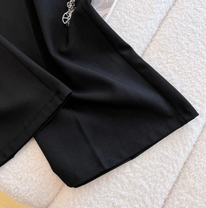 Spring Autumn Female Tailoring Trousers Work Women's Dress Pants Fluid Office Wide Leg New in Classic High Quality 90s Aesthetic