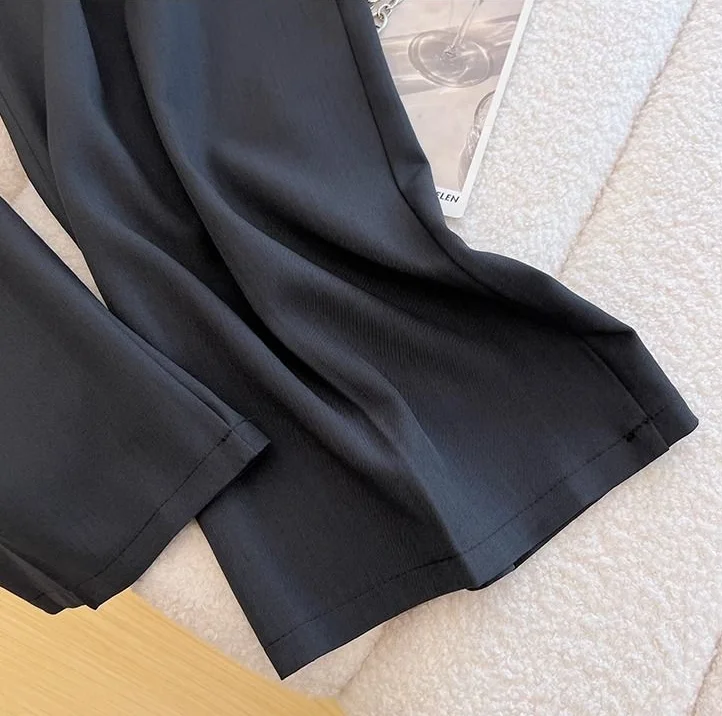 Spring Autumn Female Tailoring Trousers Work Women's Dress Pants Fluid Office Wide Leg New in Classic High Quality 90s Aesthetic
