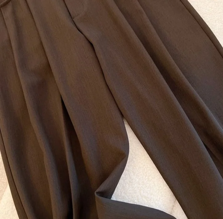 Spring Autumn Female Tailoring Trousers Work Women's Dress Pants Fluid Office Wide Leg New in Classic High Quality 90s Aesthetic
