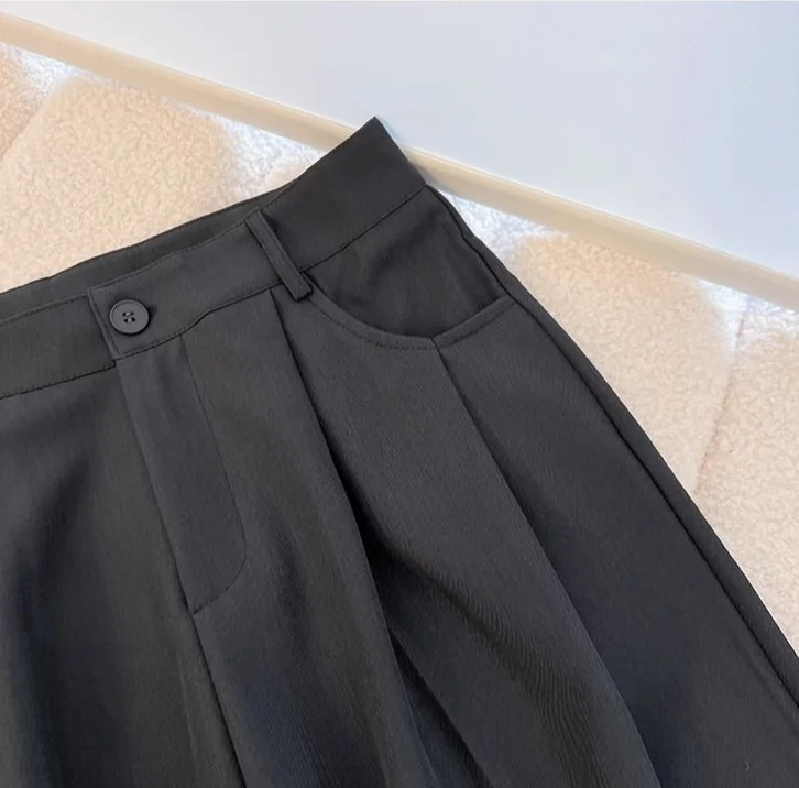 Spring Autumn Female Tailoring Trousers Work Women's Dress Pants Fluid Office Wide Leg New in Classic High Quality 90s Aesthetic