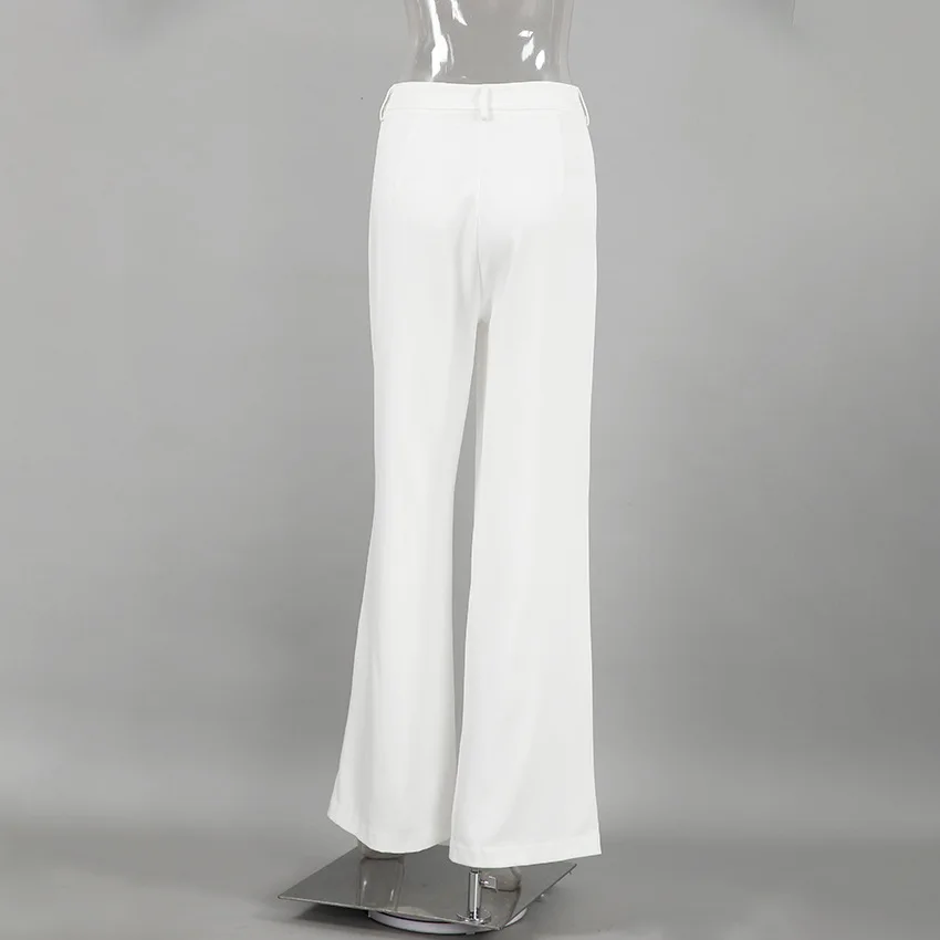 Women Spring Fashion Stright Wide Leg Long Pants High Waist White Pants Fashion Women Clothes Pants Female Trousers