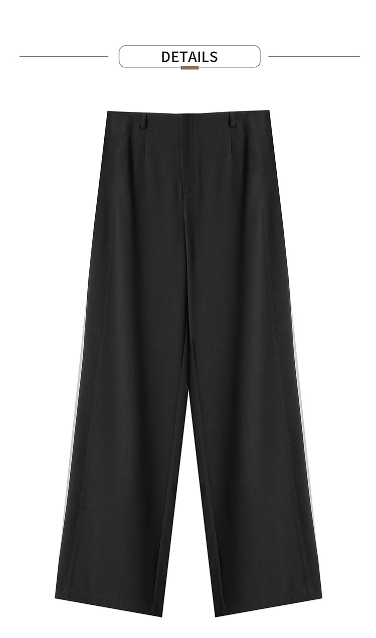 AMII Minimalist Pants 2026 Autumn New Elegant Luxury Office Lady Casual Loose Trousers Elastic Straight Wide Leg Pants 12523044