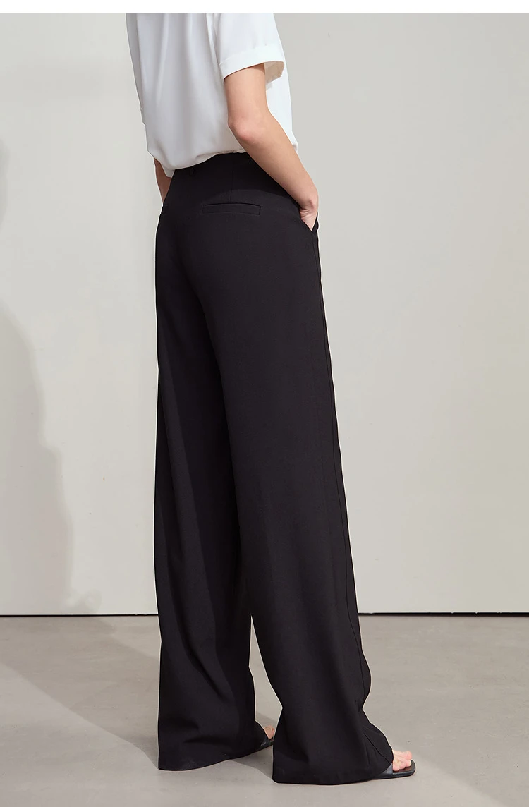 AMII Minimalist Pants 2026 Autumn New Elegant Luxury Office Lady Casual Loose Trousers Elastic Straight Wide Leg Pants 12523044