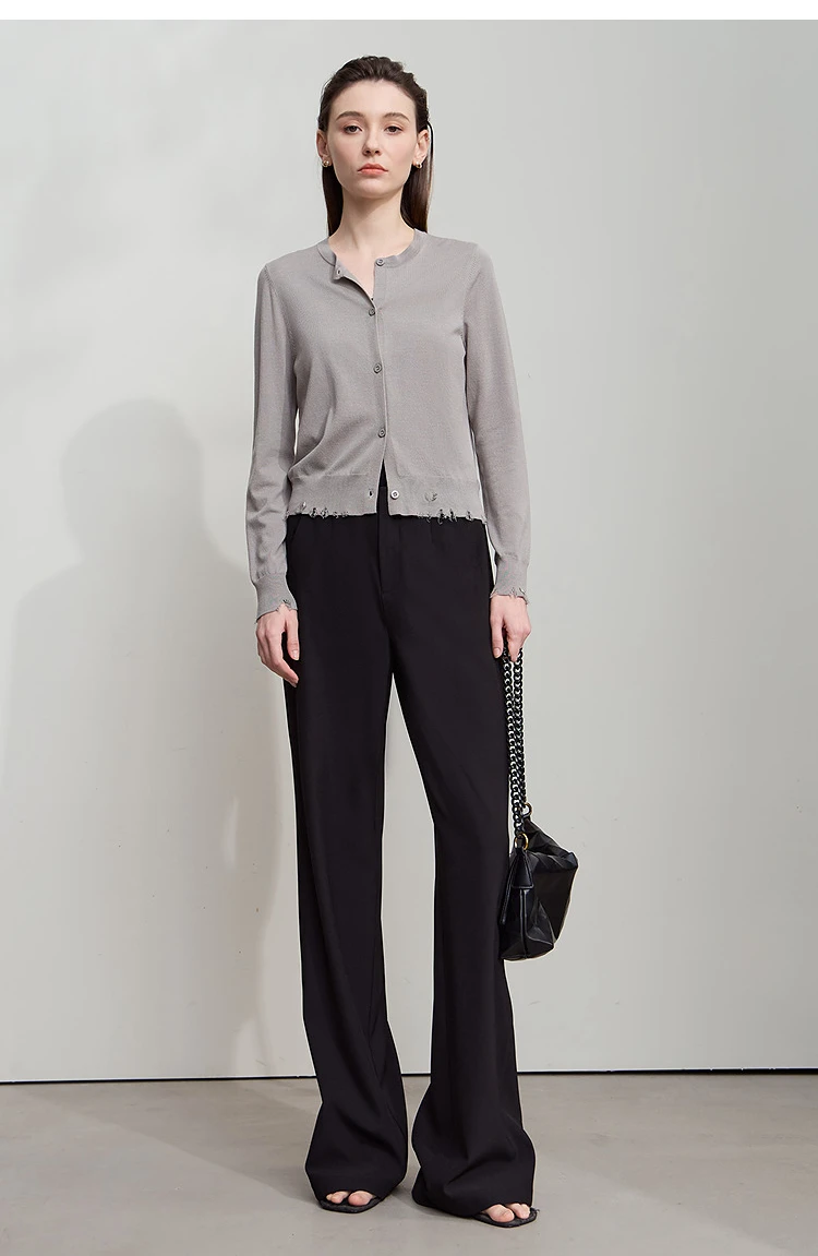 AMII Minimalist Pants 2026 Autumn New Elegant Luxury Office Lady Casual Loose Trousers Elastic Straight Wide Leg Pants 12523044