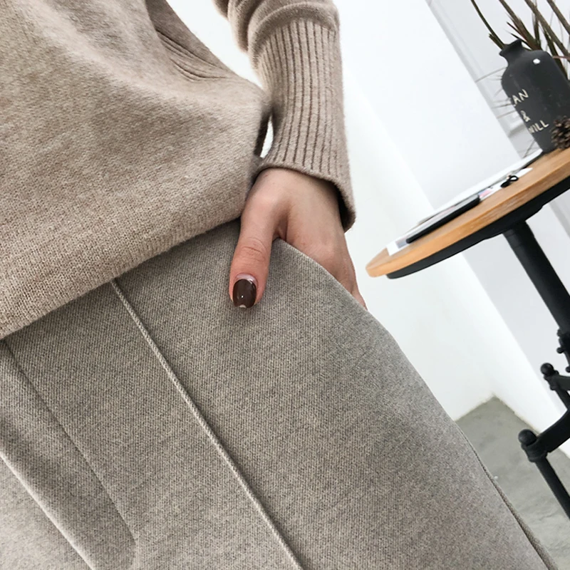 Thicken Women Pencil Pants 2026 Autumn Winter Trousers OL Style Female Work Suit Pants Loose Female Trousers Capris 6648