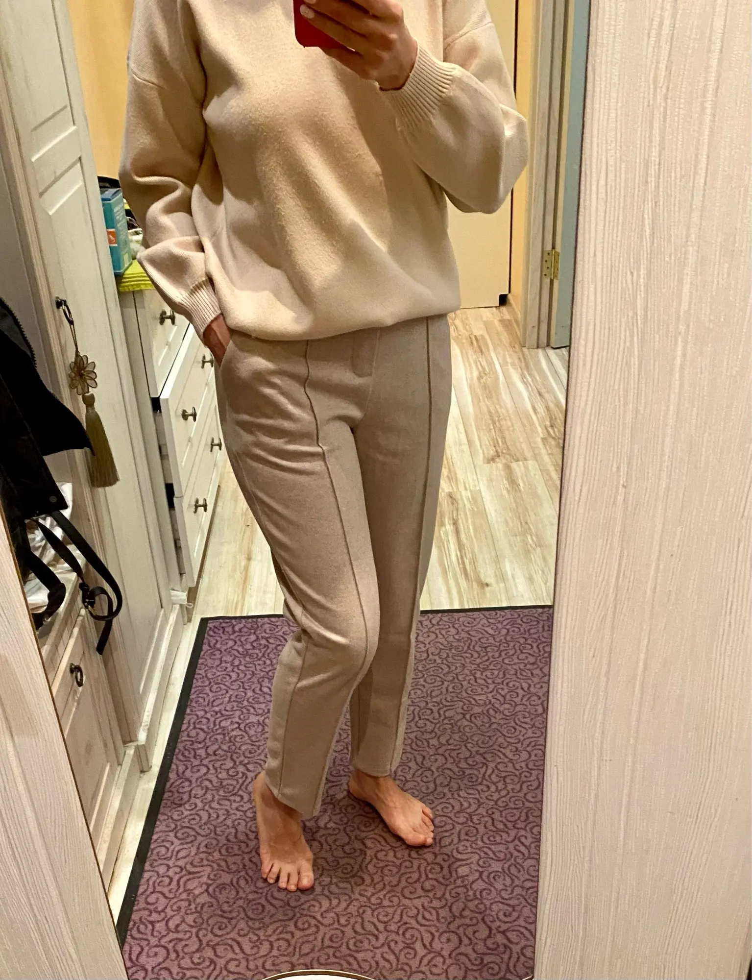 Thicken Women Pencil Pants 2026 Autumn Winter Trousers OL Style Female Work Suit Pants Loose Female Trousers Capris 6648