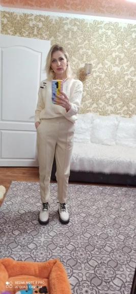 Thicken Women Pencil Pants 2026 Autumn Winter Trousers OL Style Female Work Suit Pants Loose Female Trousers Capris 6648