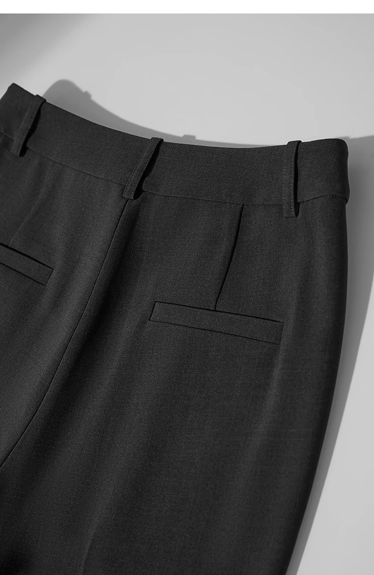 AMII Minimalist Women Casual Pants 2025 Autumn Fashion Black Wide Leg Pants Anti Wrinkle Loose Trousers Women's Clothes 12523100