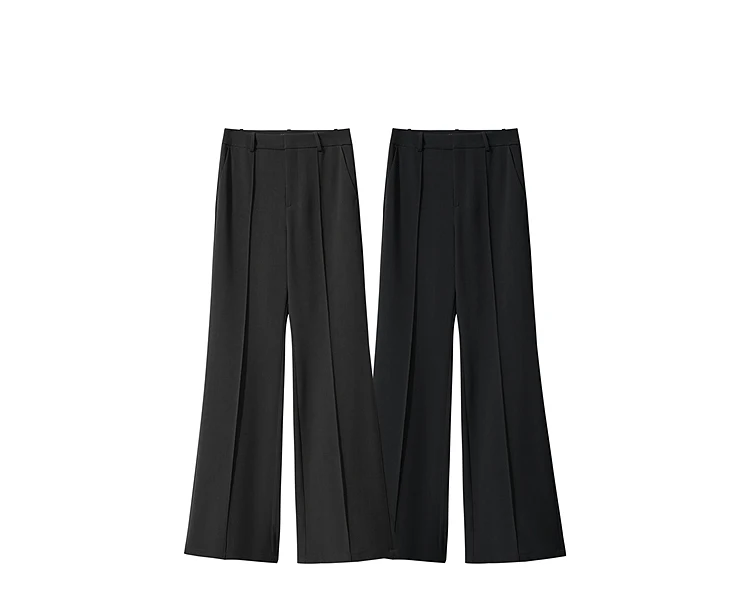 AMII Minimalist Women Casual Pants 2025 Autumn Fashion Black Wide Leg Pants Anti Wrinkle Loose Trousers Women's Clothes 12523100