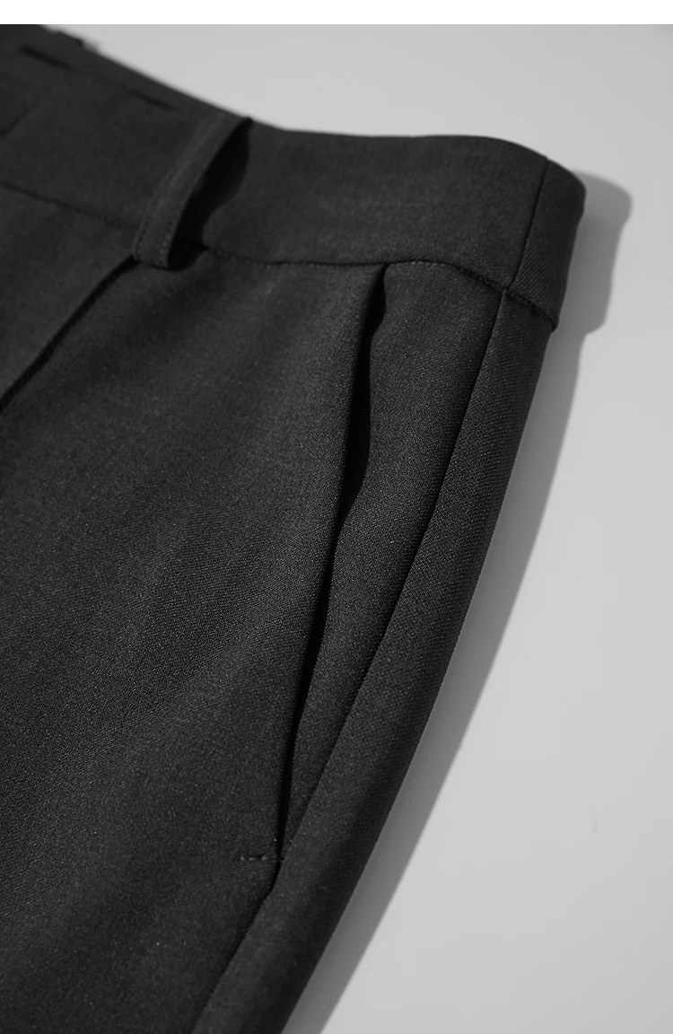 AMII Minimalist Women Casual Pants 2025 Autumn Fashion Black Wide Leg Pants Anti Wrinkle Loose Trousers Women's Clothes 12523100