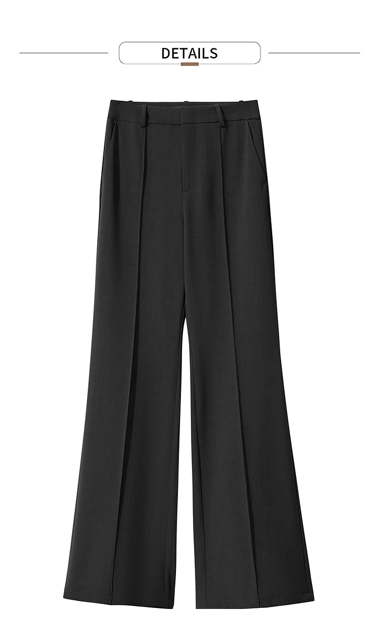 AMII Minimalist Women Casual Pants 2025 Autumn Fashion Black Wide Leg Pants Anti Wrinkle Loose Trousers Women's Clothes 12523100