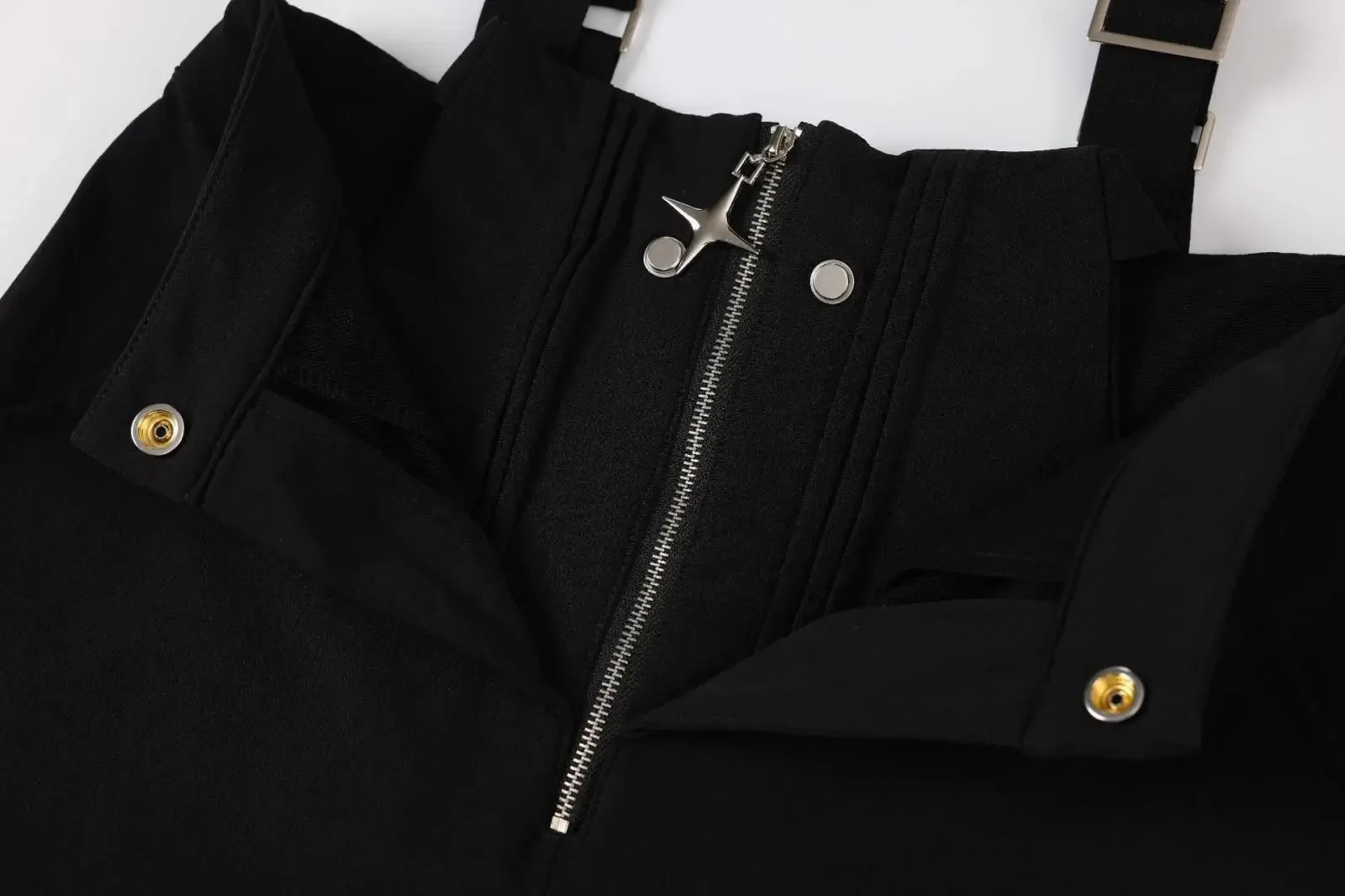 American Retro Hot Girl Black Work Pants Women Y2K Zipper Design Loose Long Casual Trousers Female Model Recommendation