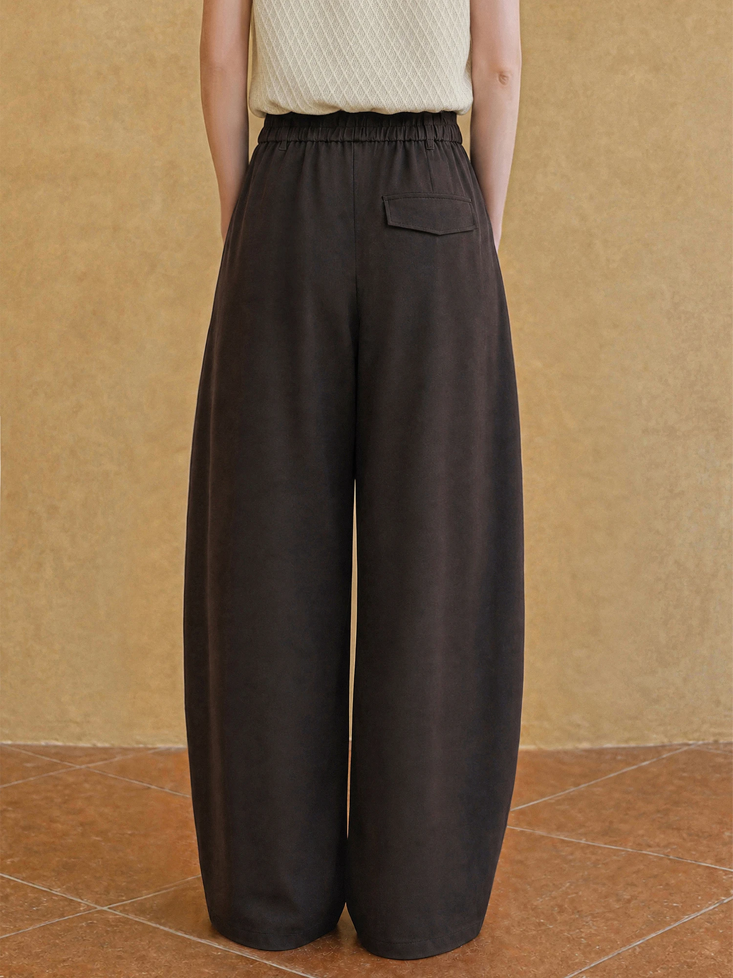XIAOGULI Women Commuter Wide Leg Pants 2026 Autumn Winter High Waist Structured Loose Casual Trousers Office Daily Outfit