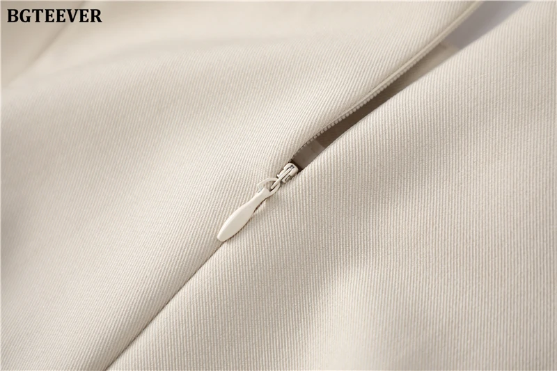 BGTEEVER Stylish Lace-up High Waist Floor-Length Suit Pants Women Spring Summer Loose Pockets Wide Leg Trousers Women