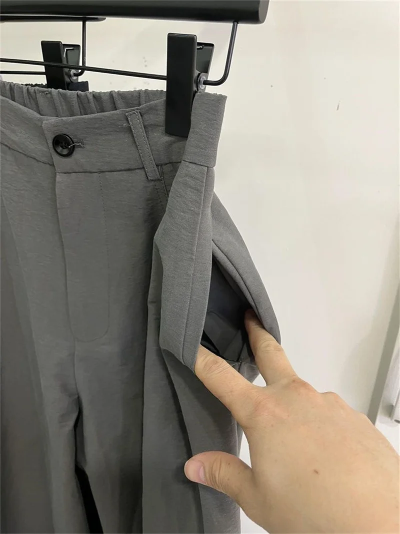 Summer Female Fashion High Waist Loose Pants Spring Ladies Straight Trousers Korean Women High-end Solid Color Casual Pantalons