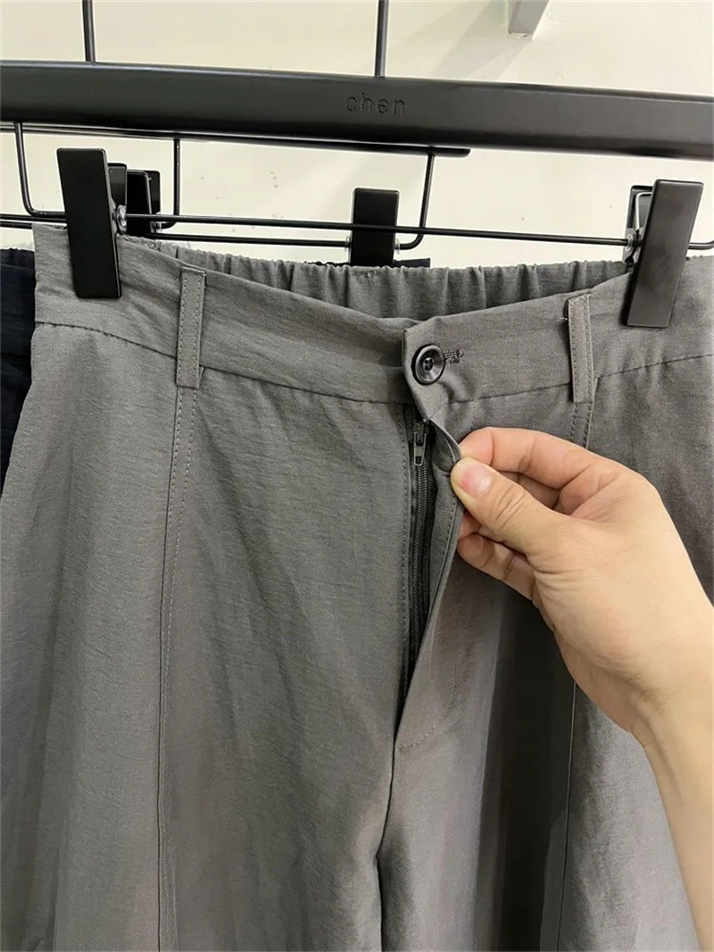 Summer Female Fashion High Waist Loose Pants Spring Ladies Straight Trousers Korean Women High-end Solid Color Casual Pantalons