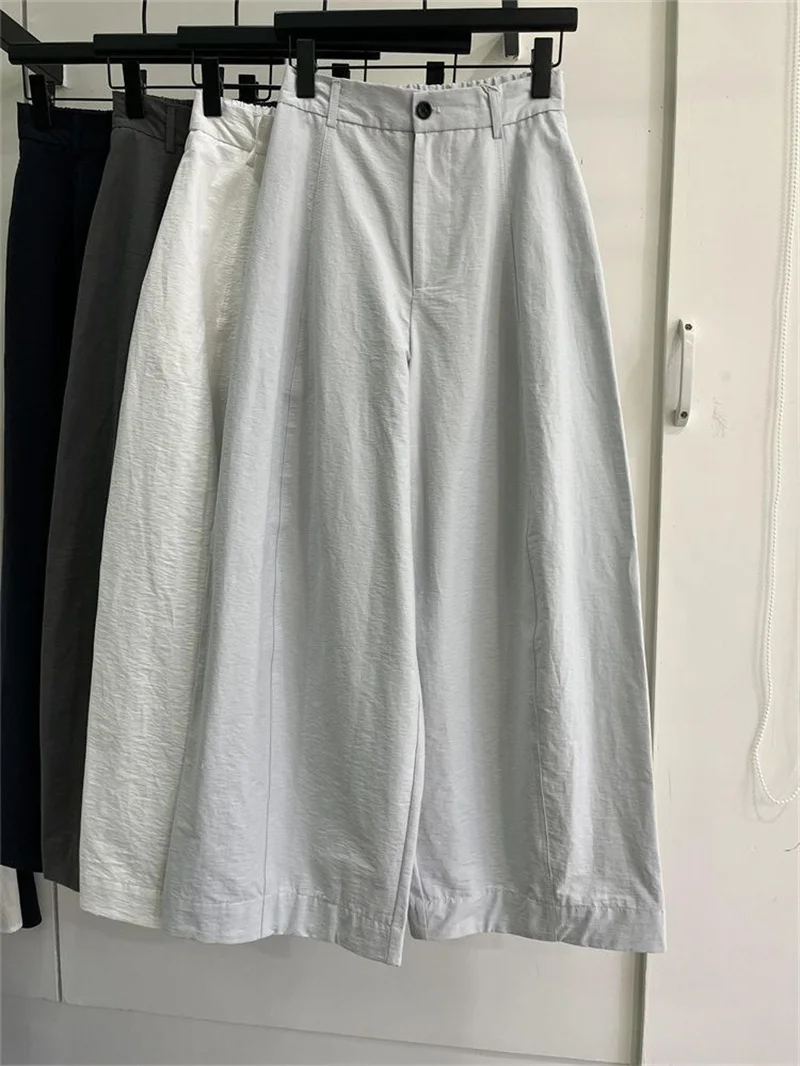 Summer Female Fashion High Waist Loose Pants Spring Ladies Straight Trousers Korean Women High-end Solid Color Casual Pantalons