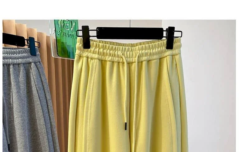 Cargo Pants Women Korean Style Sweatpants Casual Drawstring Elastic Waist Sporty Trousers Streetwear Clothing Harem Pants Women
