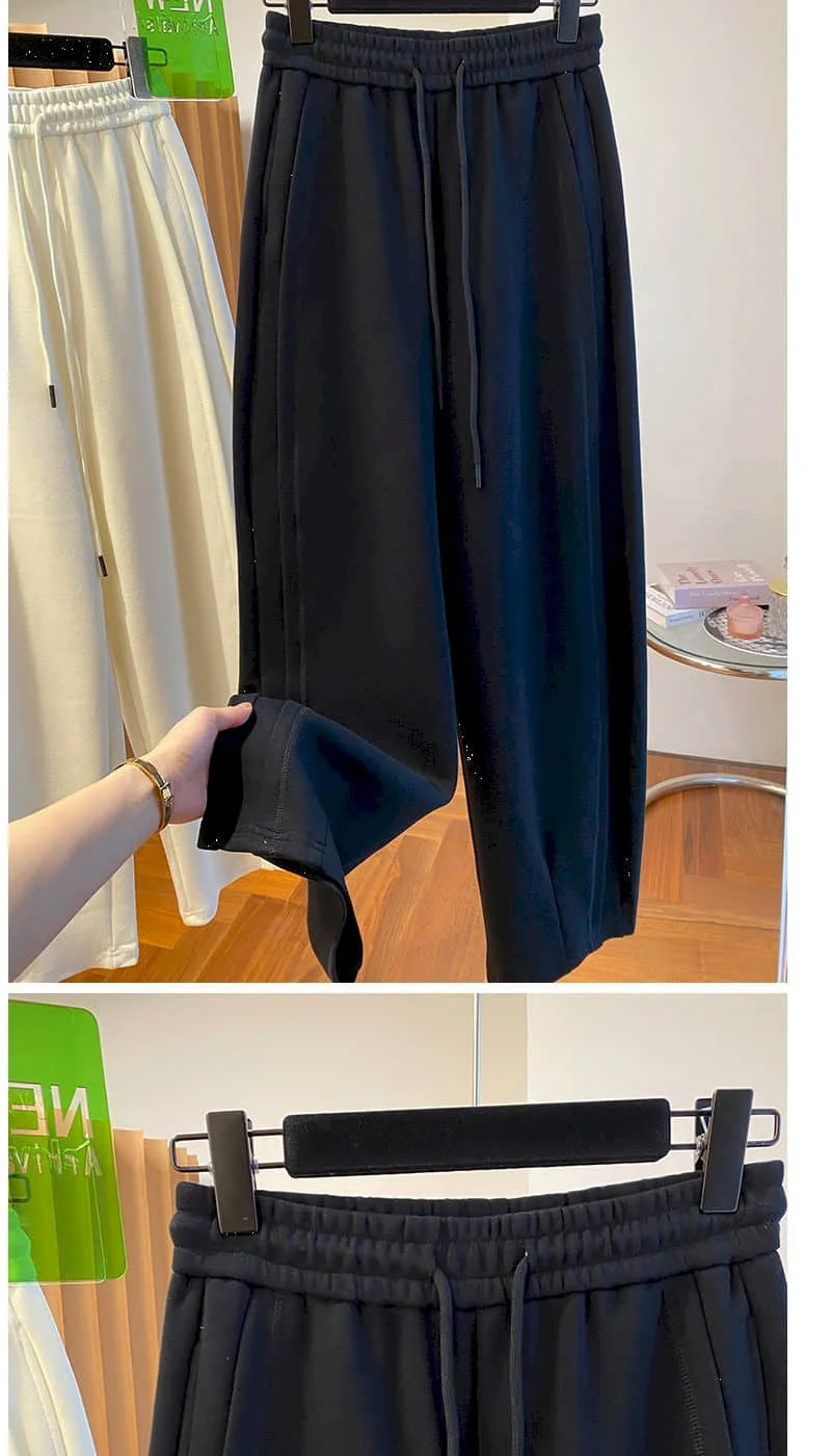 Cargo Pants Women Korean Style Sweatpants Casual Drawstring Elastic Waist Sporty Trousers Streetwear Clothing Harem Pants Women