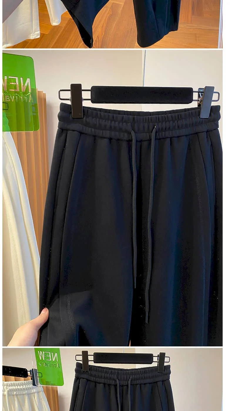 Cargo Pants Women Korean Style Sweatpants Casual Drawstring Elastic Waist Sporty Trousers Streetwear Clothing Harem Pants Women