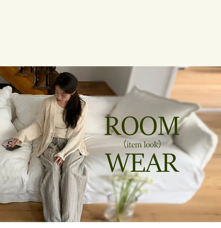 100% Cotton Casual Homewear Striped Trousers Women 2026 New Korean Summer Drawstring Elastic Waist Loose Pant Sleeping Pants