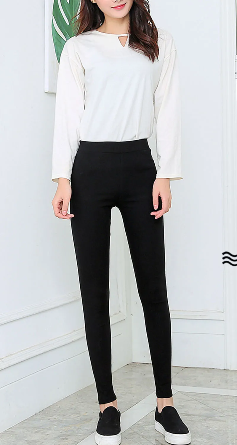 2025 New Autumn Black Pencil Pants Women Korean Style Tight Stretch Office Lady Denim Pants Elegant Comfy Ankle Length Jeans